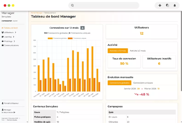 Interface manager - vue 1